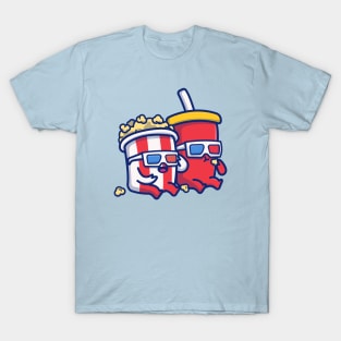 Cute Popcorn With Soda T-Shirt